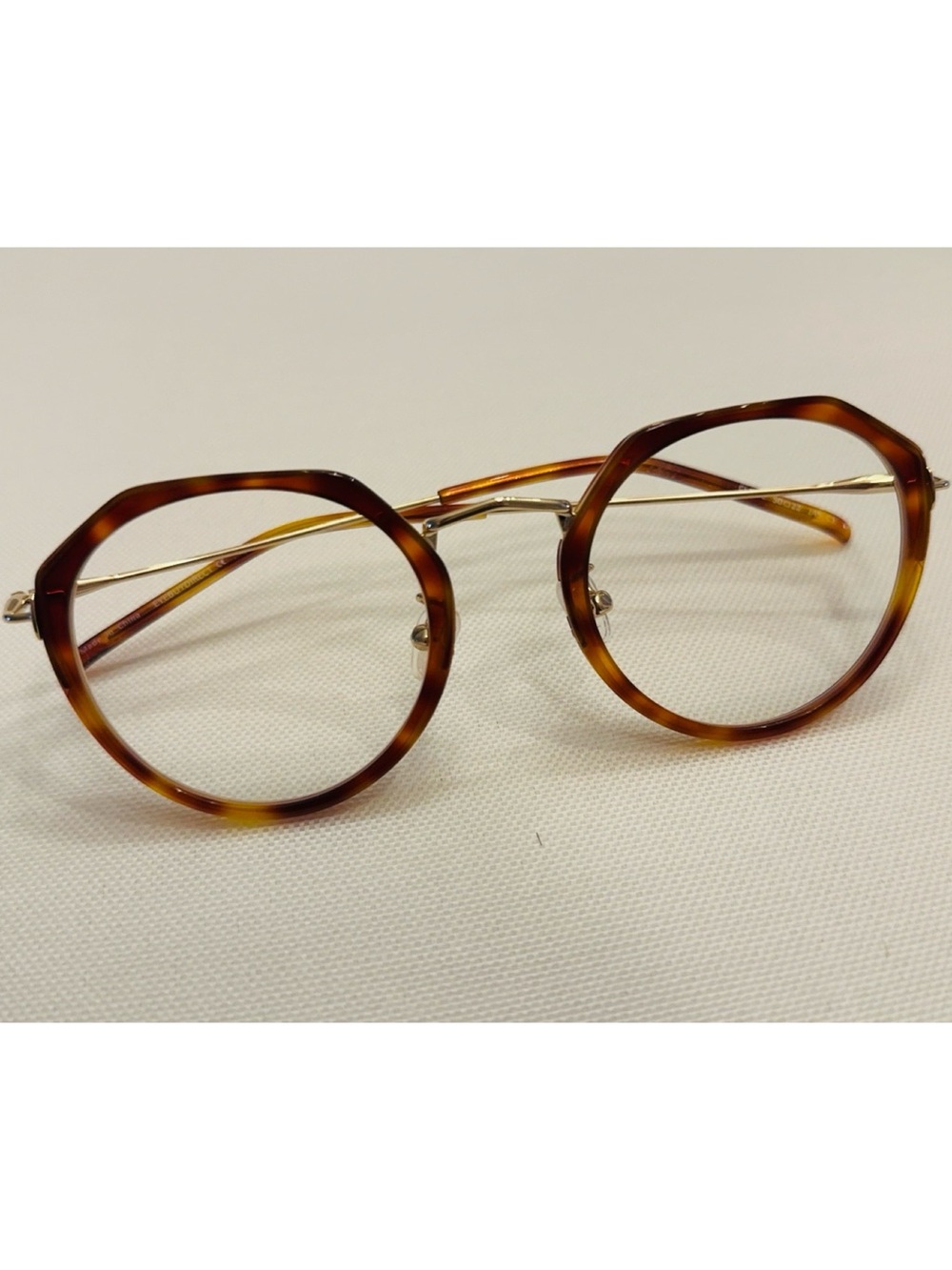 Tortoiseshell Round Metal-Bridge Women's Glasses - Brown